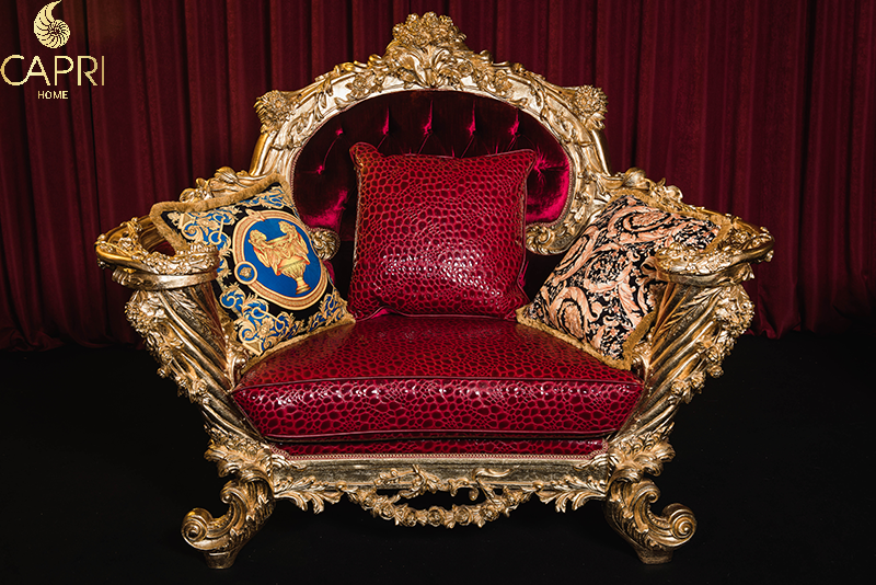 Ghế bành sofa dát vàng
